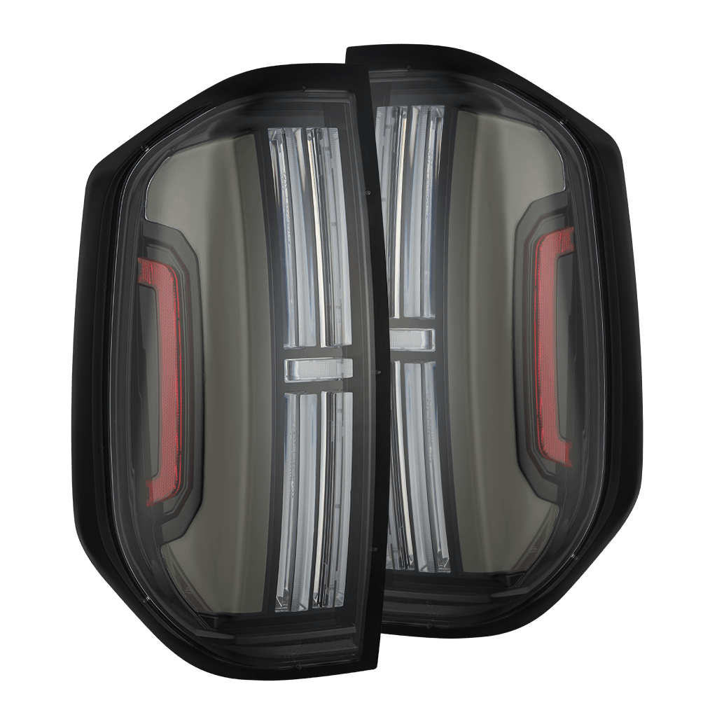 AlphaRex 14-21 Toyota Tundra NOVA-Series Prismatic LED Tail Lights Black Clear