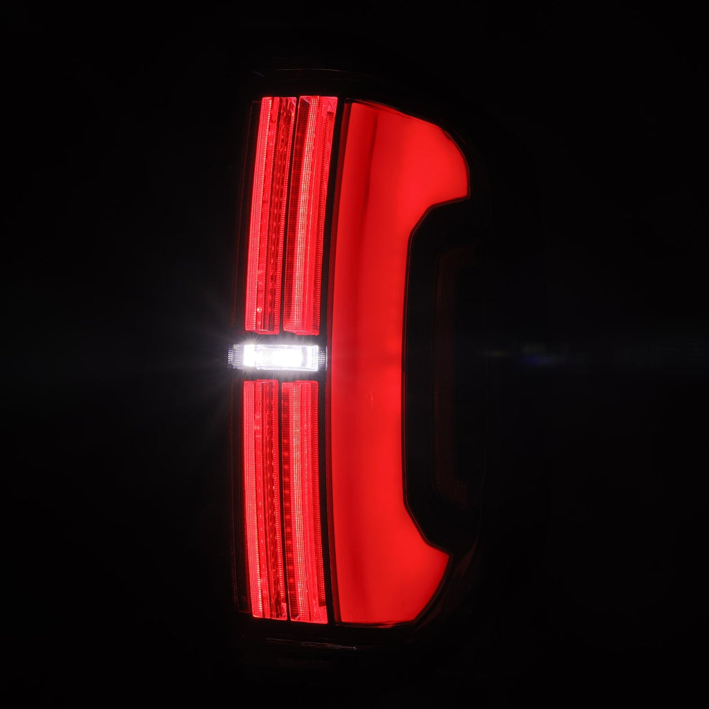 AlphaRex 14-21 Toyota Tundra NOVA-Series Prismatic LED Tail Lights Black Clear
