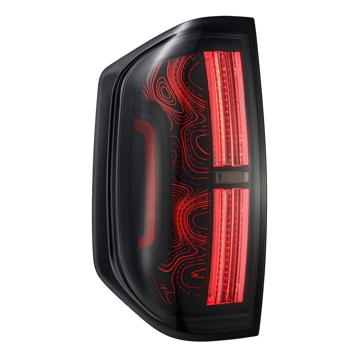 14-21 Toyota Tundra TOPO ETCH NOVA-Series Prismatic LED Tail Lights Black Smoke