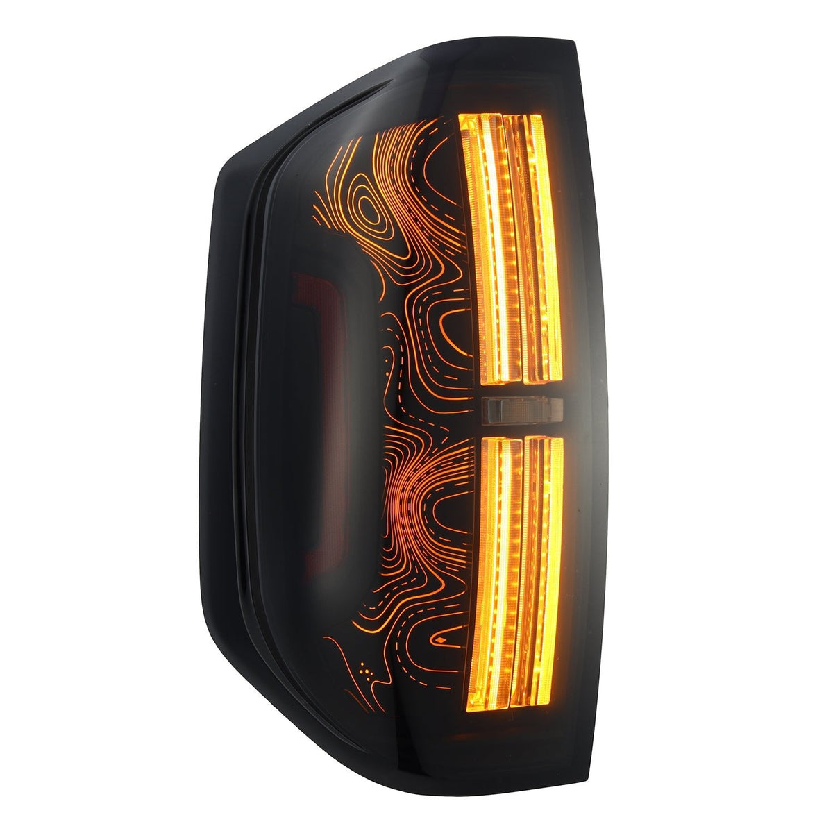 14-21 Toyota Tundra TOPO ETCH NOVA-Series Prismatic LED Tail Lights Black Smoke