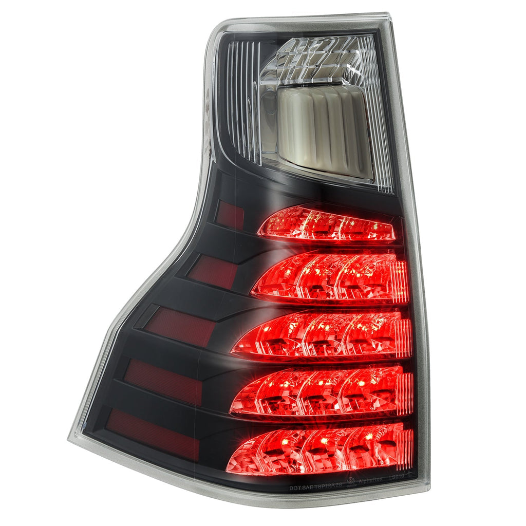 AlphaRex 14-23 Lexus GX 460 PRO-Series LED Tail Lights Black Clear