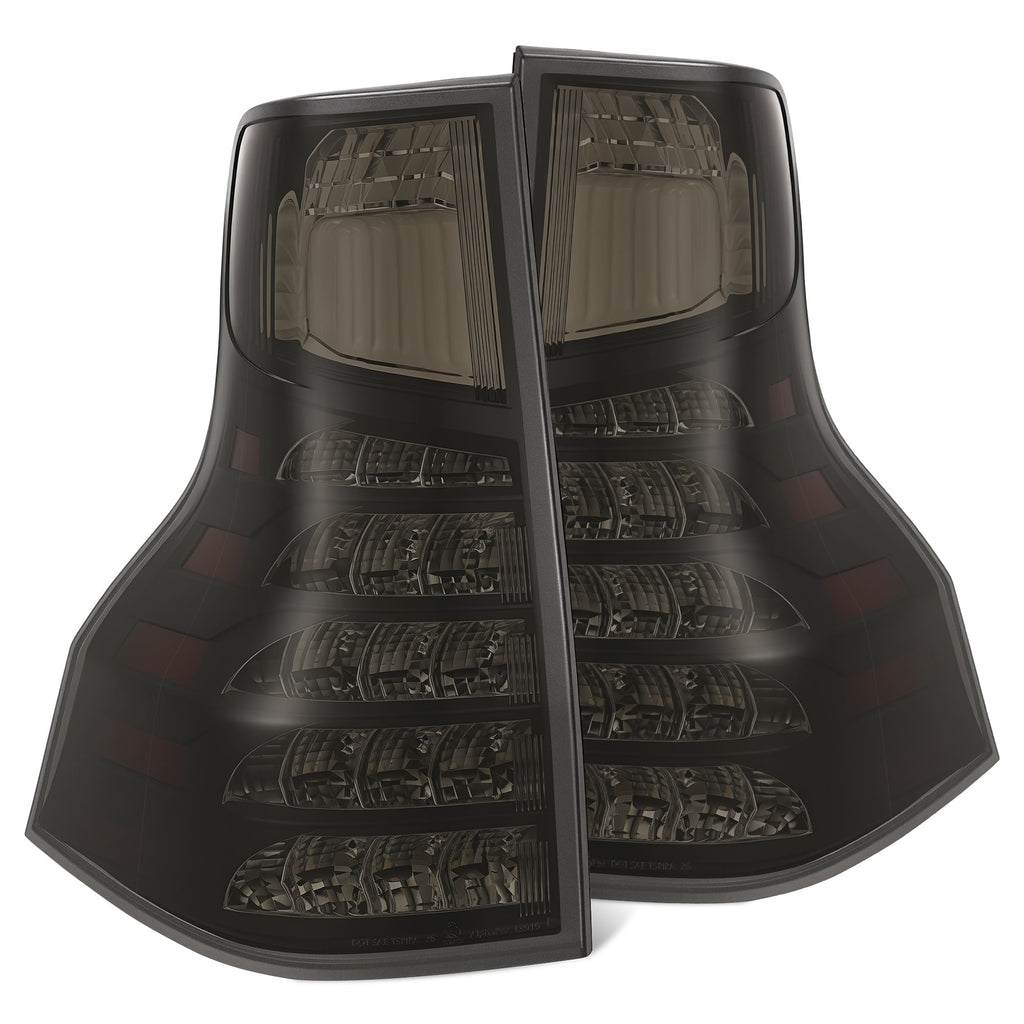 AlphaRex 14-23 Lexus GX 460 PRO-Series LED Tail Lights Black Smoke