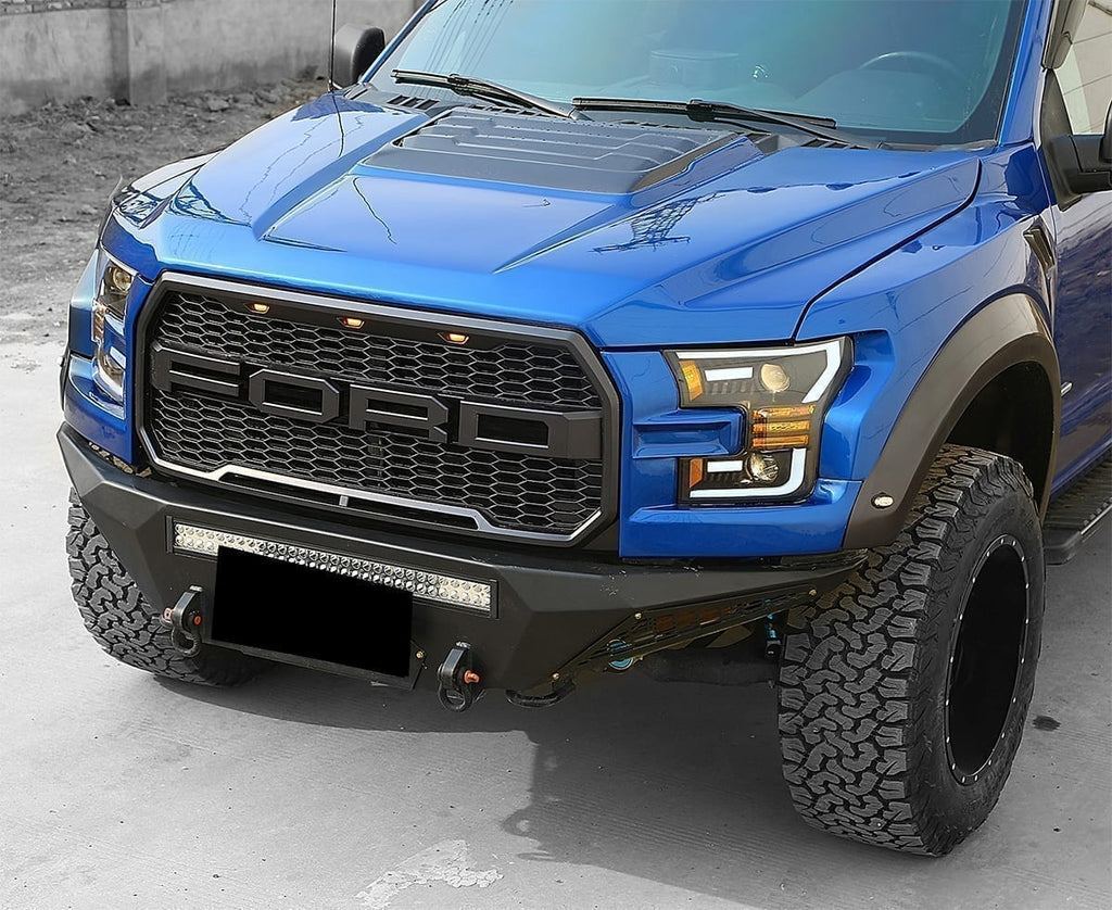AlphaRex 15-17 Ford F150 / 17-20 Ford F150 Raptor LUXX-Series LED Projector Headlights Black