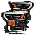 AlphaRex 15-17 Ford F150 / 17-20 Ford F150 Raptor LUXX-Series LED Projector Headlights Jet Black