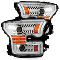 AlphaRex 15-17 Ford F150 PRO-Series Halogen Projector Headlights Chrome
