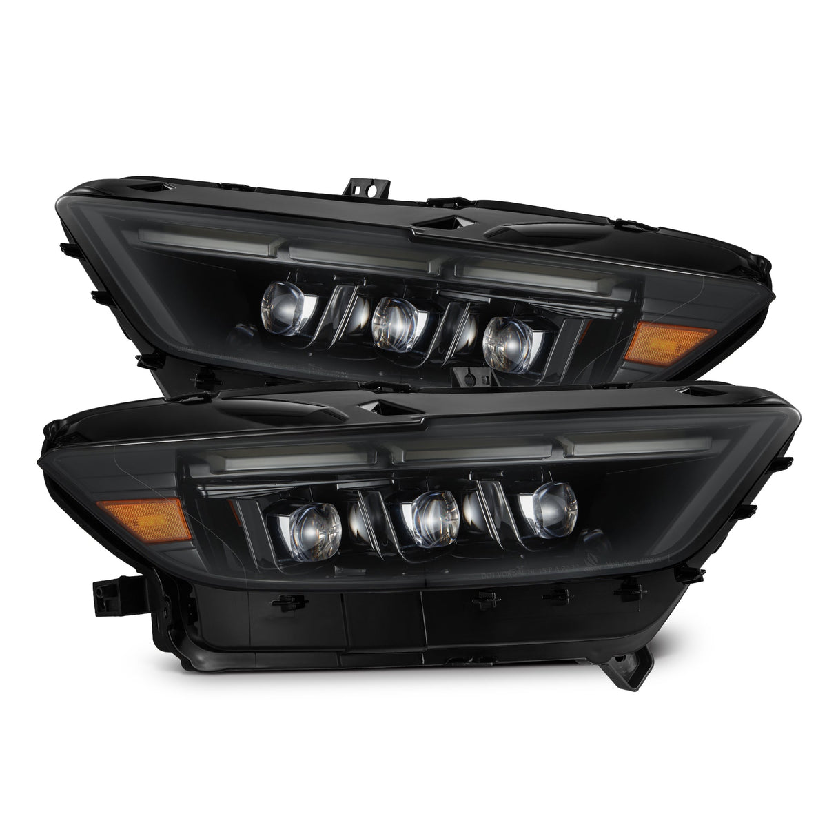 AlphaRex 15-17 Ford Mustang/18-20 Mustang Shelby GT350/GT500 MK II NOVA-Series LED Projector Headlights Alpha-Black