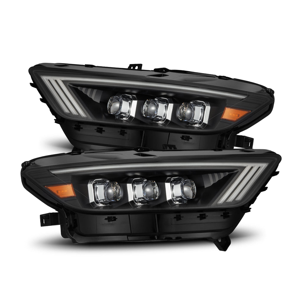 AlphaRex 15-17 Ford Mustang/18-20 Mustang Shelby GT350/GT500 NOVA-Series LED Projector Headlights Black