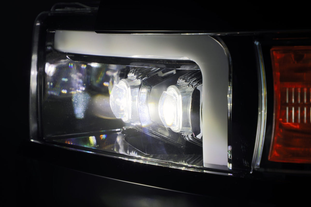 AlphaRex 15-19 Chevrolet Silverado 2500HD/3500HD MK II NOVA-Series LED Projector Headlights Black