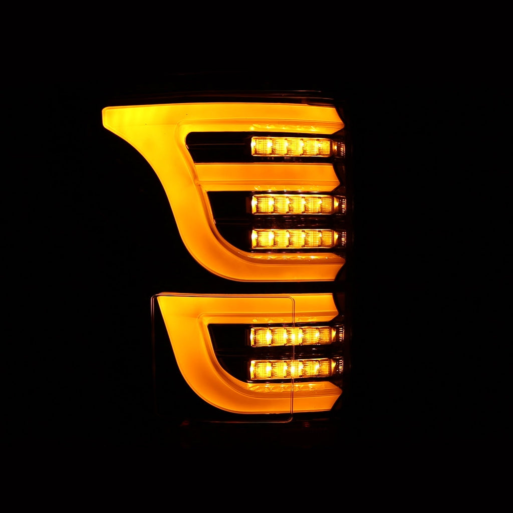 AlphaRex 15-20 Ford F150 LUXX-Series LED Tail Lights Alpha-Black