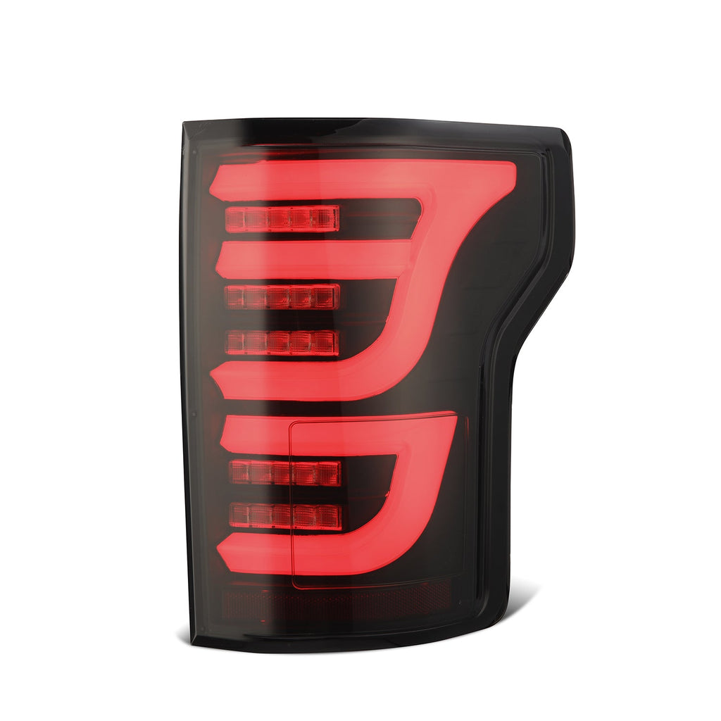 AlphaRex 15-20 Ford F150 LUXX-Series LED Tail Lights Black Smoke