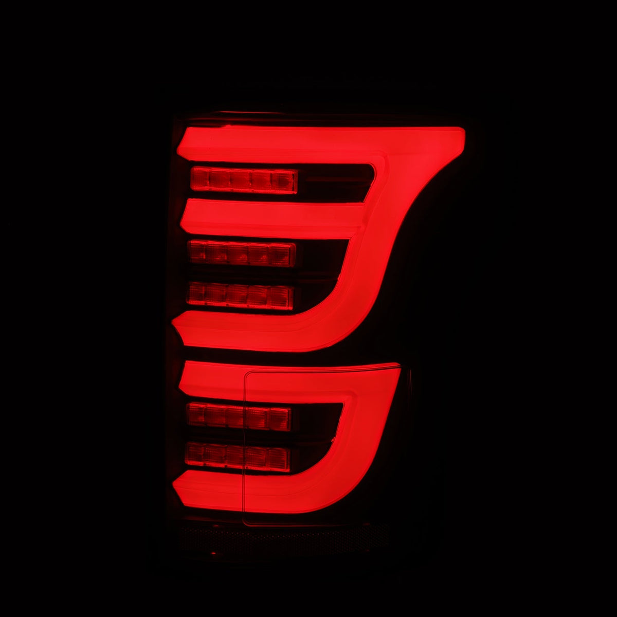AlphaRex 15-20 Ford F150 LUXX-Series LED Tail Lights Black Smoke