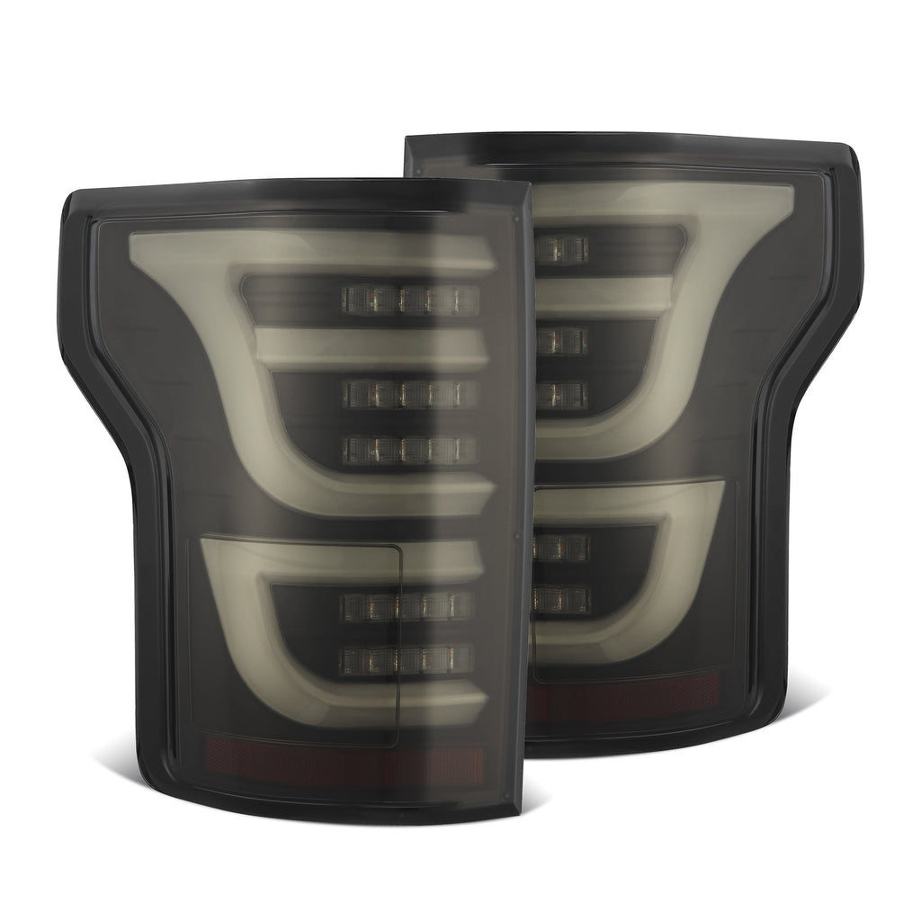 AlphaRex 15-20 Ford F150 LUXX-Series LED Tail Lights Black Smoke