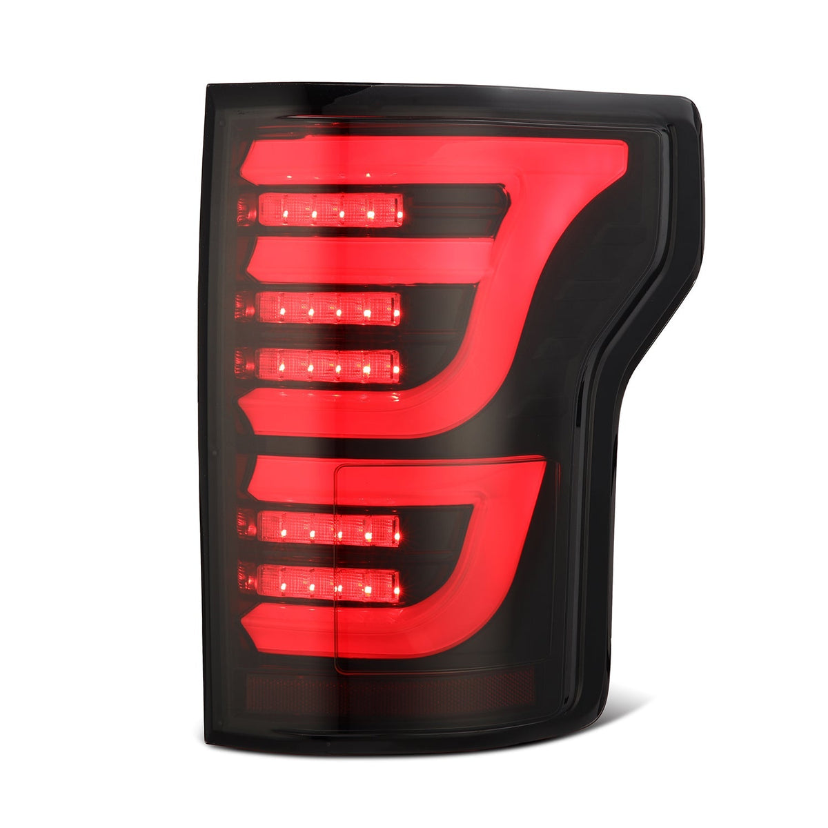 AlphaRex 15-20 Ford F150 LUXX-Series LED Tail Lights Black-Red