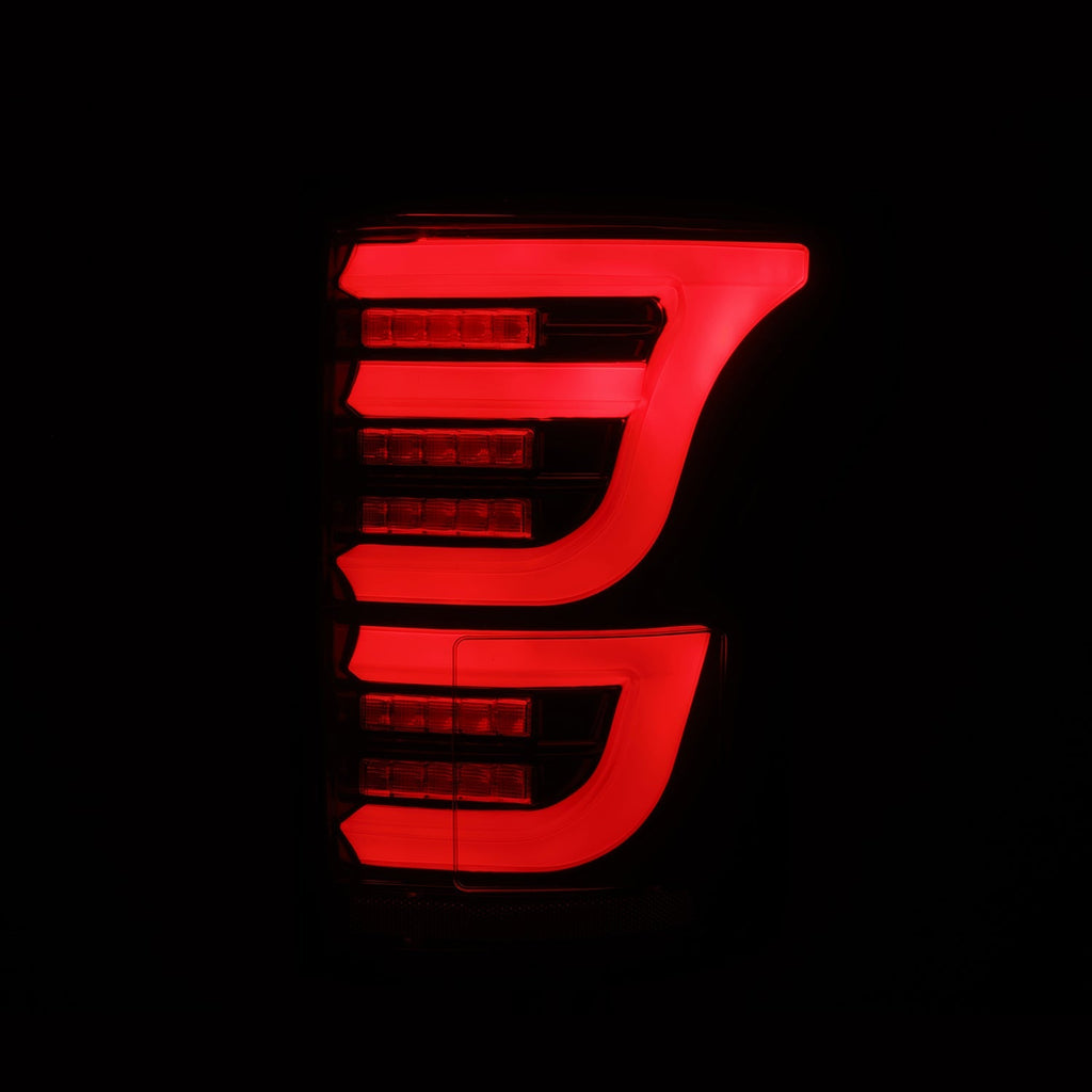 AlphaRex 15-20 Ford F150 LUXX-Series LED Tail Lights Black-Red