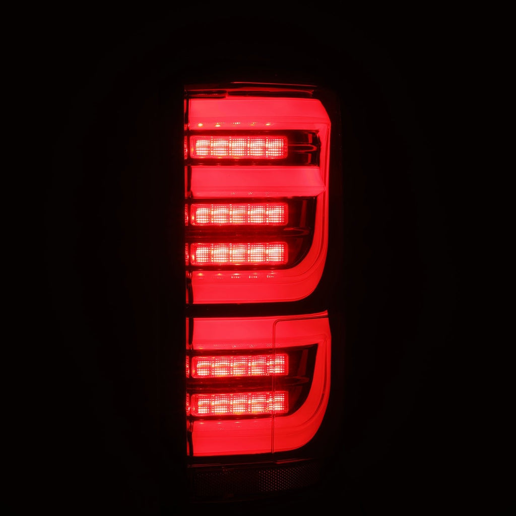 AlphaRex 15-20 Ford F150 LUXX-Series LED Tail Lights Black-Red