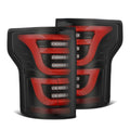 AlphaRex 15-20 Ford F150 LUXX-Series LED Tail Lights Black-Red