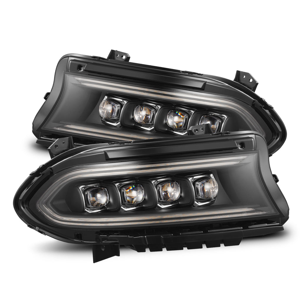 AlphaRex 15-23 Dodge Charger NOVA-Series LED Projector Headlights Black