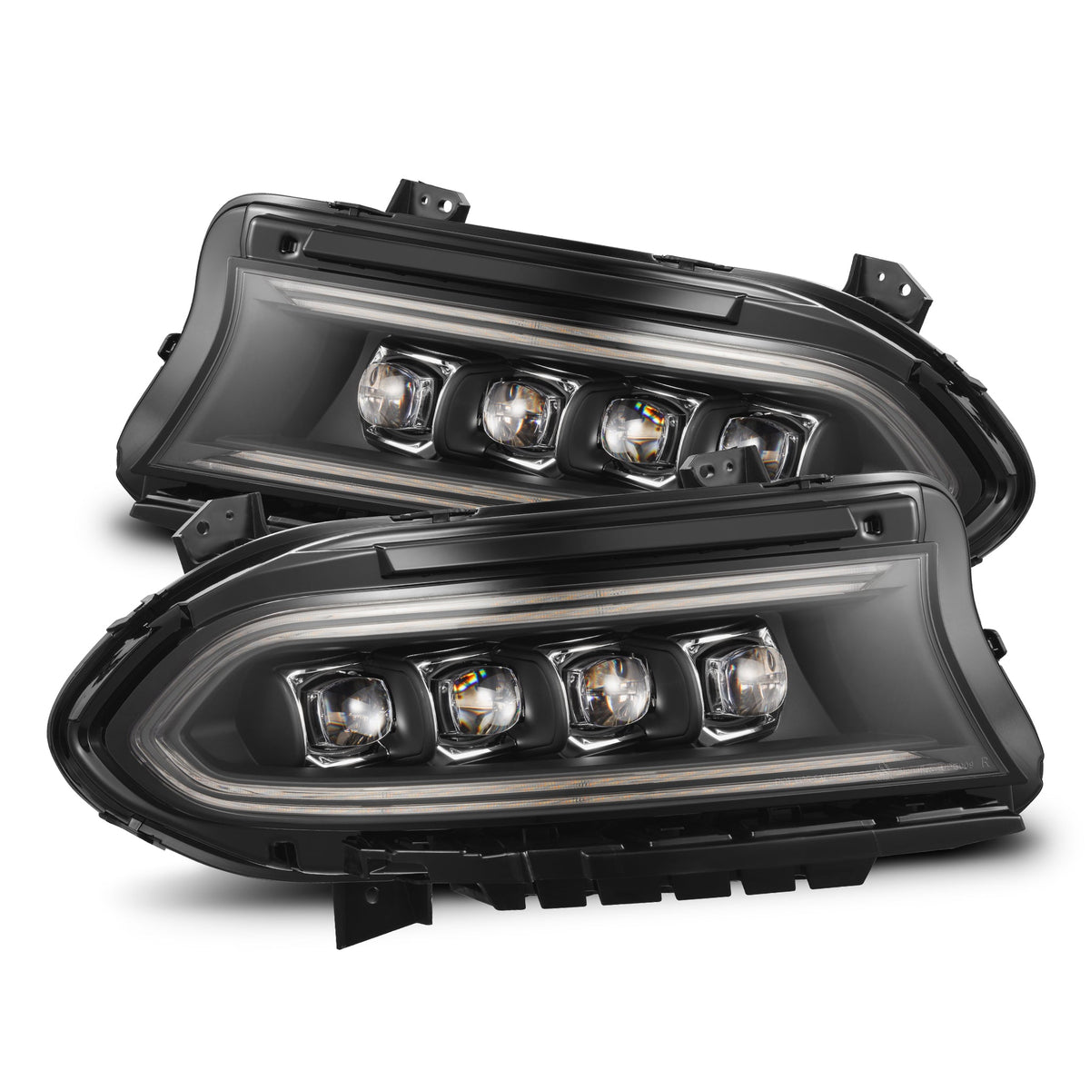 AlphaRex 15-23 Dodge Charger NOVA-Series LED Projector Headlights Black
