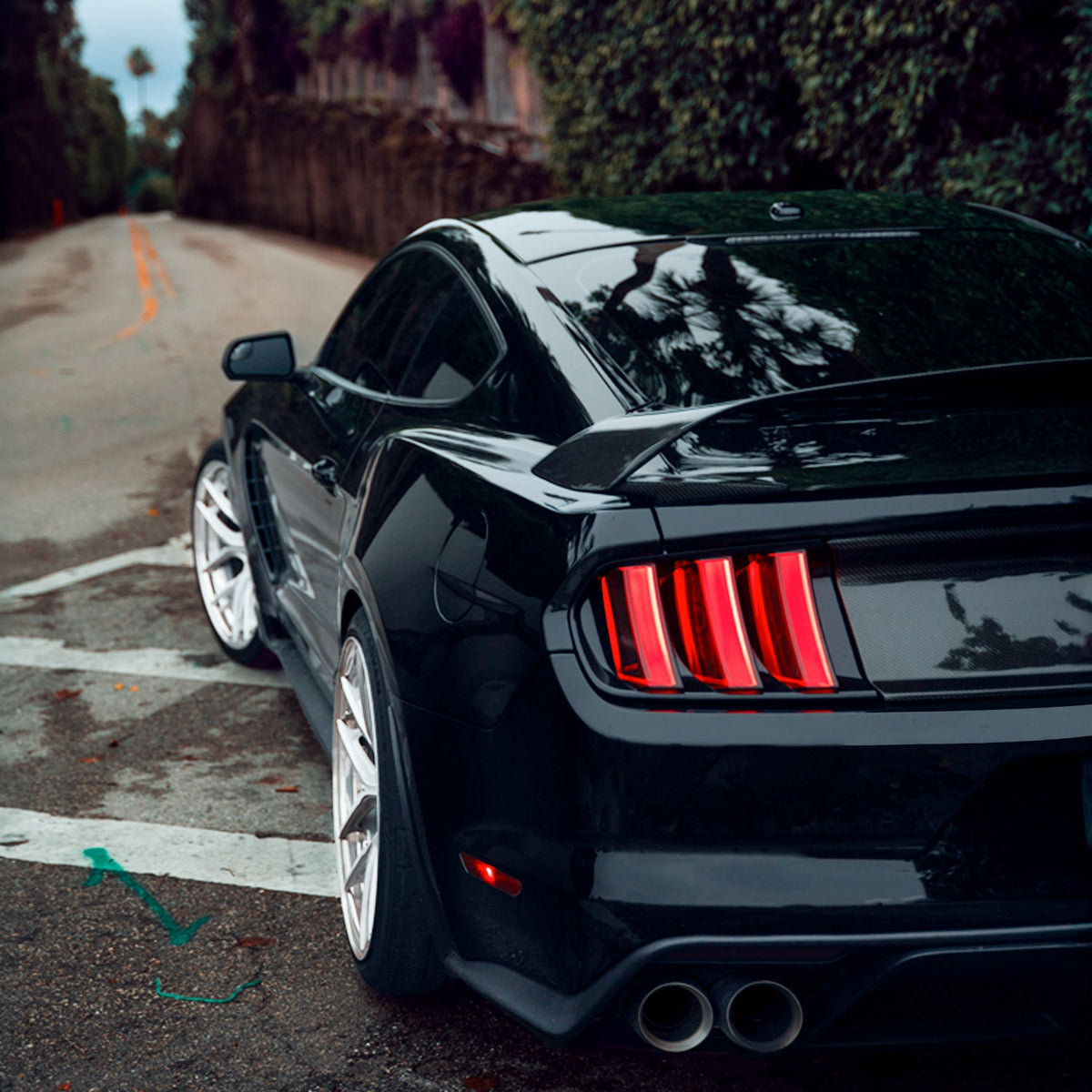 AlphaRex 15-23 Ford Mustang NOVA-Series Prismatic LED Tail Lights Alpha-Black