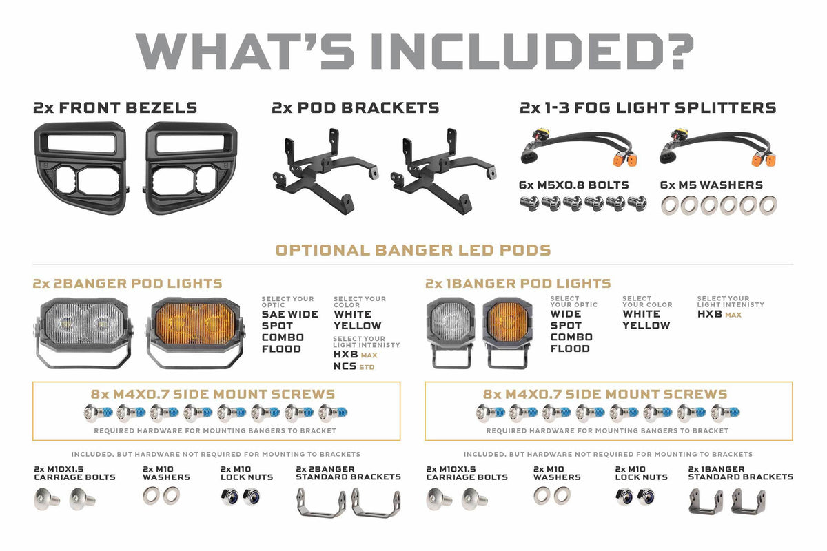 Morimoto 20-22 Ford Super Duty OE LED Banger LED Fog Lights