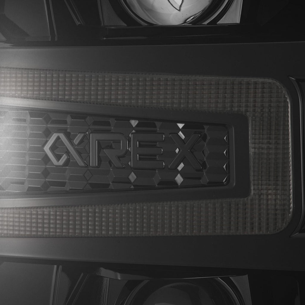 AlphaRex 16-18 Chevrolet Silverado 1500 LUXX-Series LED Projector Headlights Alpha-Black