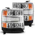 AlphaRex 16-18 Chevrolet Silverado 1500 NOVA-Series LED Projector Headlights Chrome
