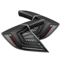 AlphaRex 16-21 Honda Civic Hatchback NOVA-Series Prismatic LED Tail Lights Alpha-Black
