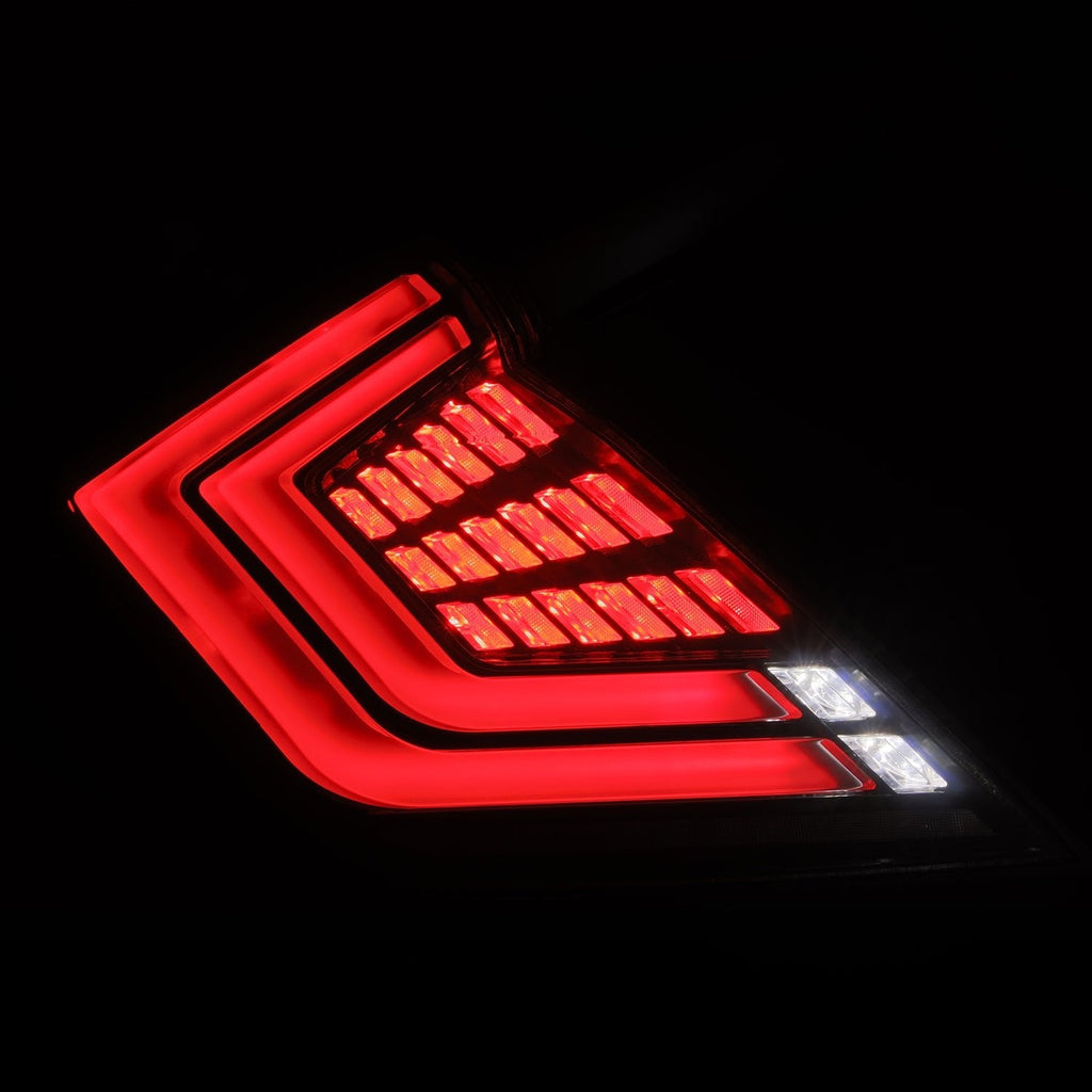 AlphaRex 16-21 Honda Civic Hatchback NOVA-Series Prismatic LED Tail Lights Smoke