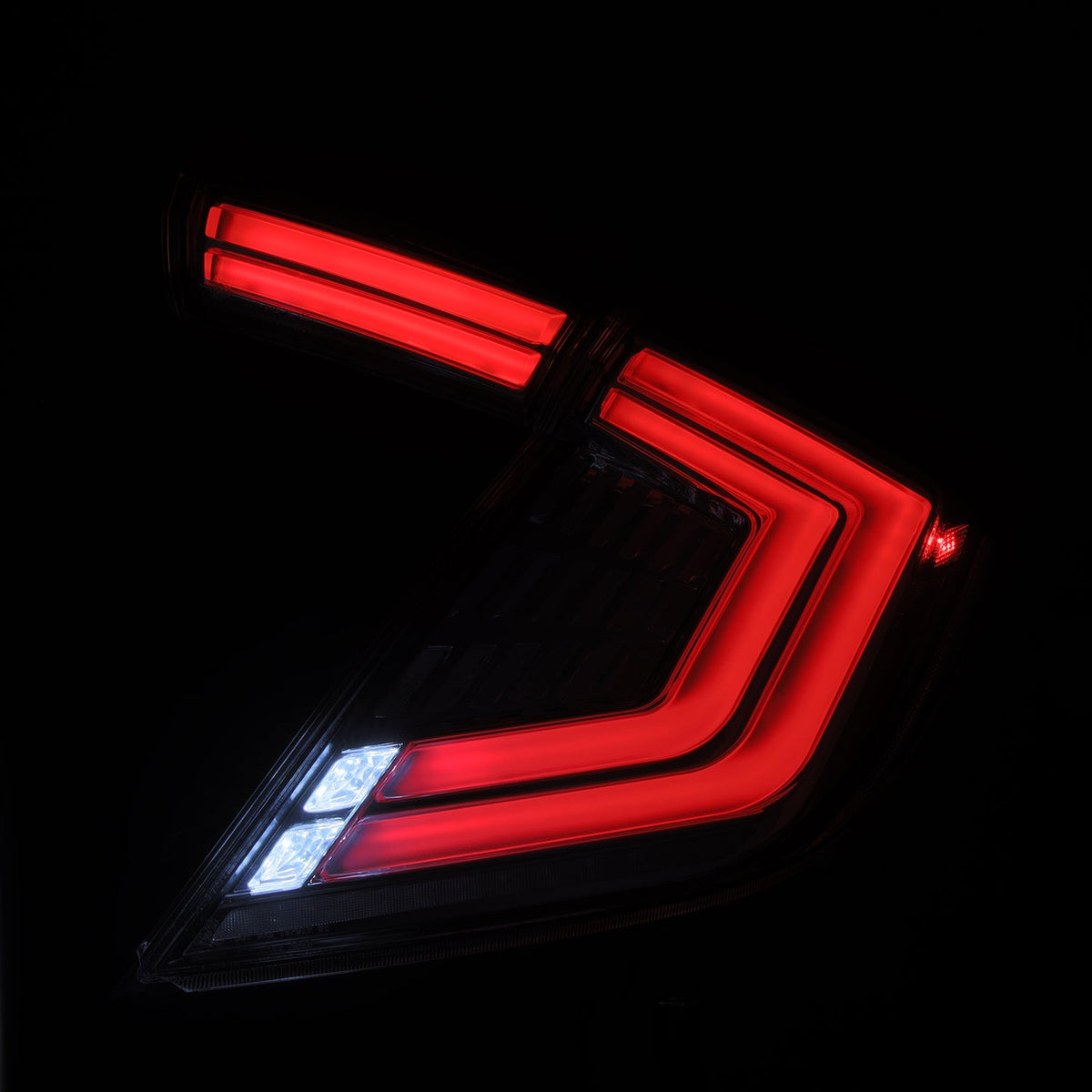AlphaRex 16-21 Honda Civic Hatchback NOVA-Series Prismatic LED Tail Lights Clear