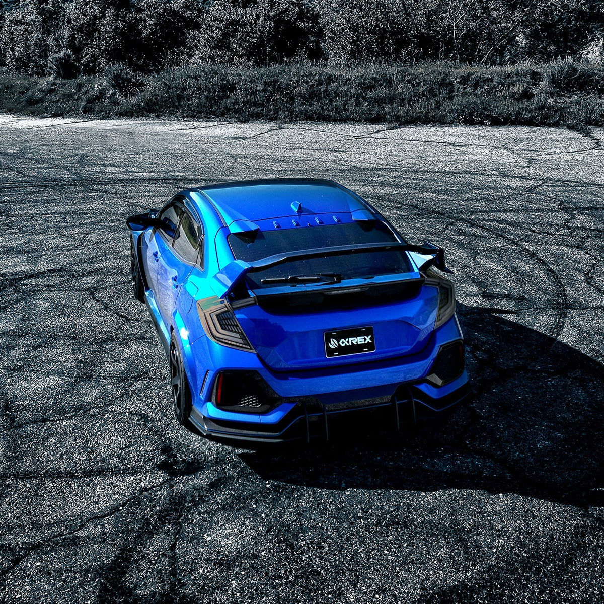 AlphaRex 16-21 Honda Civic Hatchback NOVA-Series Prismatic LED Tail Lights Clear Smoke