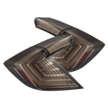 AlphaRex 16-21 Honda Civic Hatchback NOVA-Series Prismatic LED Tail Lights Clear Smoke
