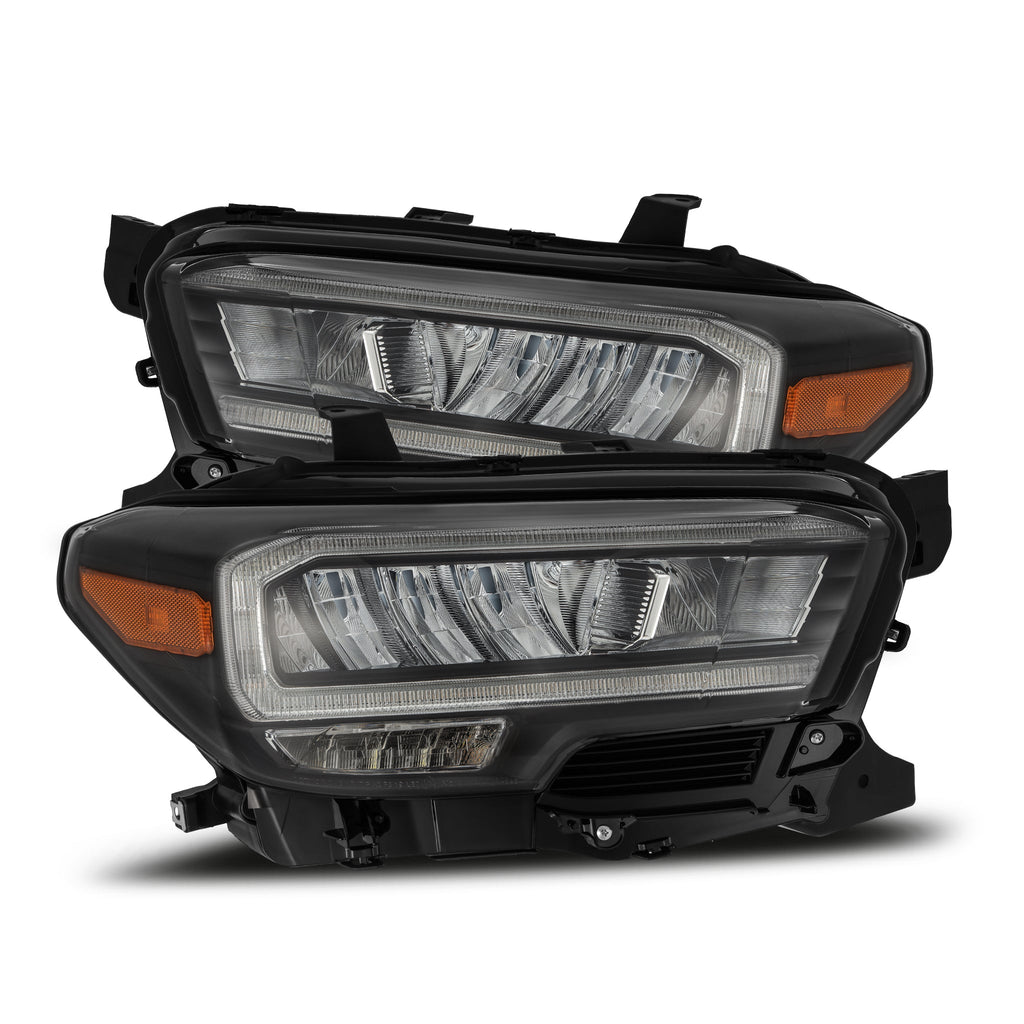 AlphaRex 16-23 Toyota Tacoma LUXX-Series LED Crystal Headlights Black