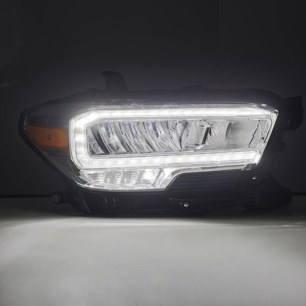 AlphaRex 16-23 Toyota Tacoma LUXX-Series LED Crystal Headlights Chrome