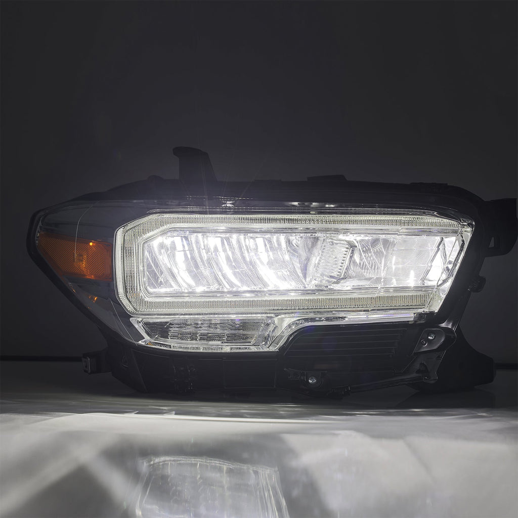 AlphaRex 16-23 Toyota Tacoma LUXX-Series LED Crystal Headlights Chrome