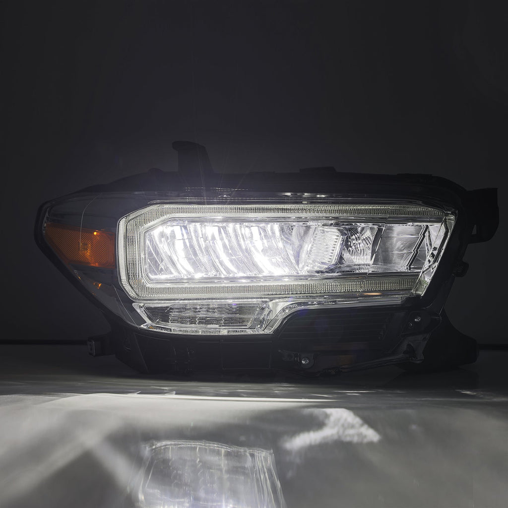 AlphaRex 16-23 Toyota Tacoma LUXX-Series LED Crystal Headlights Chrome