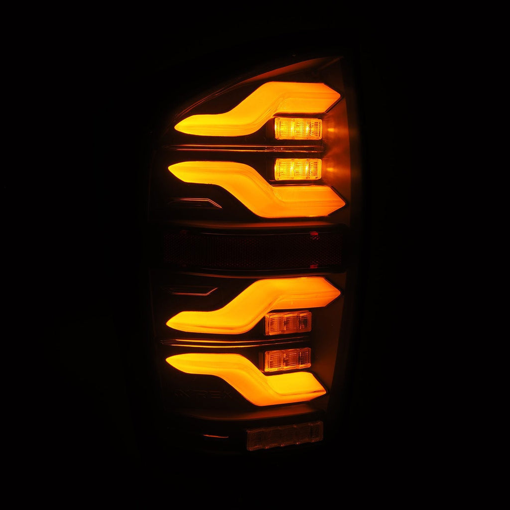 AlphaRex 16-23 Toyota Tacoma LUXX-Series LED Tail Lights Black Smoke