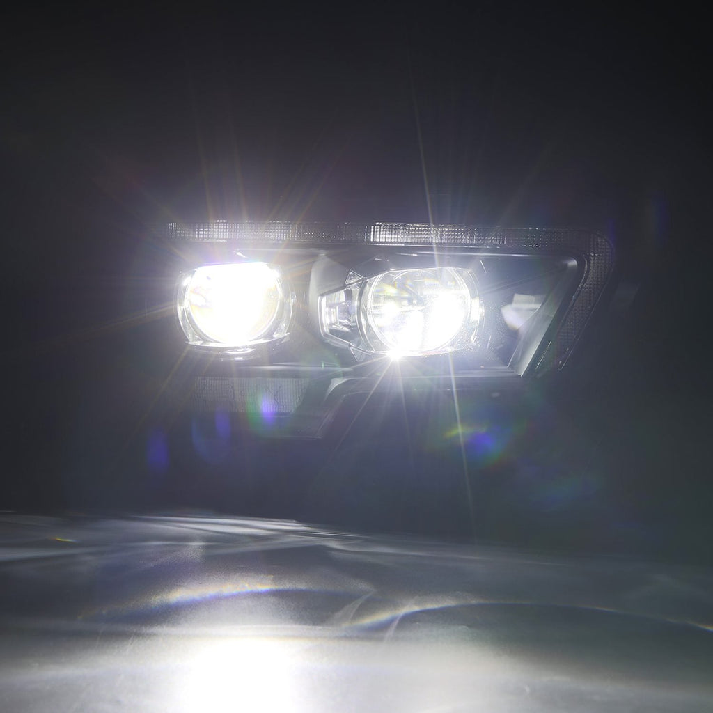 AlphaRex 16-23 Toyota Tacoma MK II LUXX-Series LED Projector Headlights Black