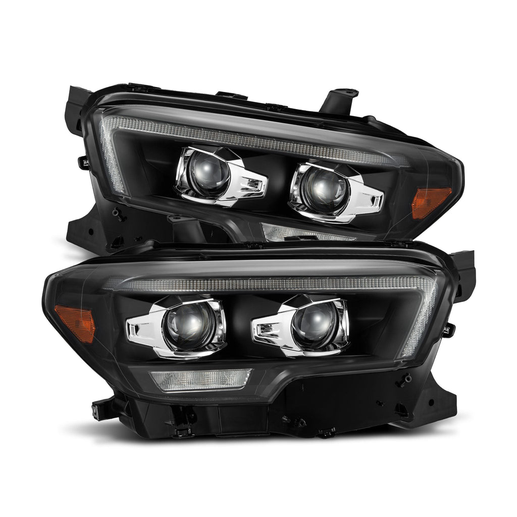 AlphaRex 16-23 Toyota Tacoma MK II LUXX-Series LED Projector Headlights Black