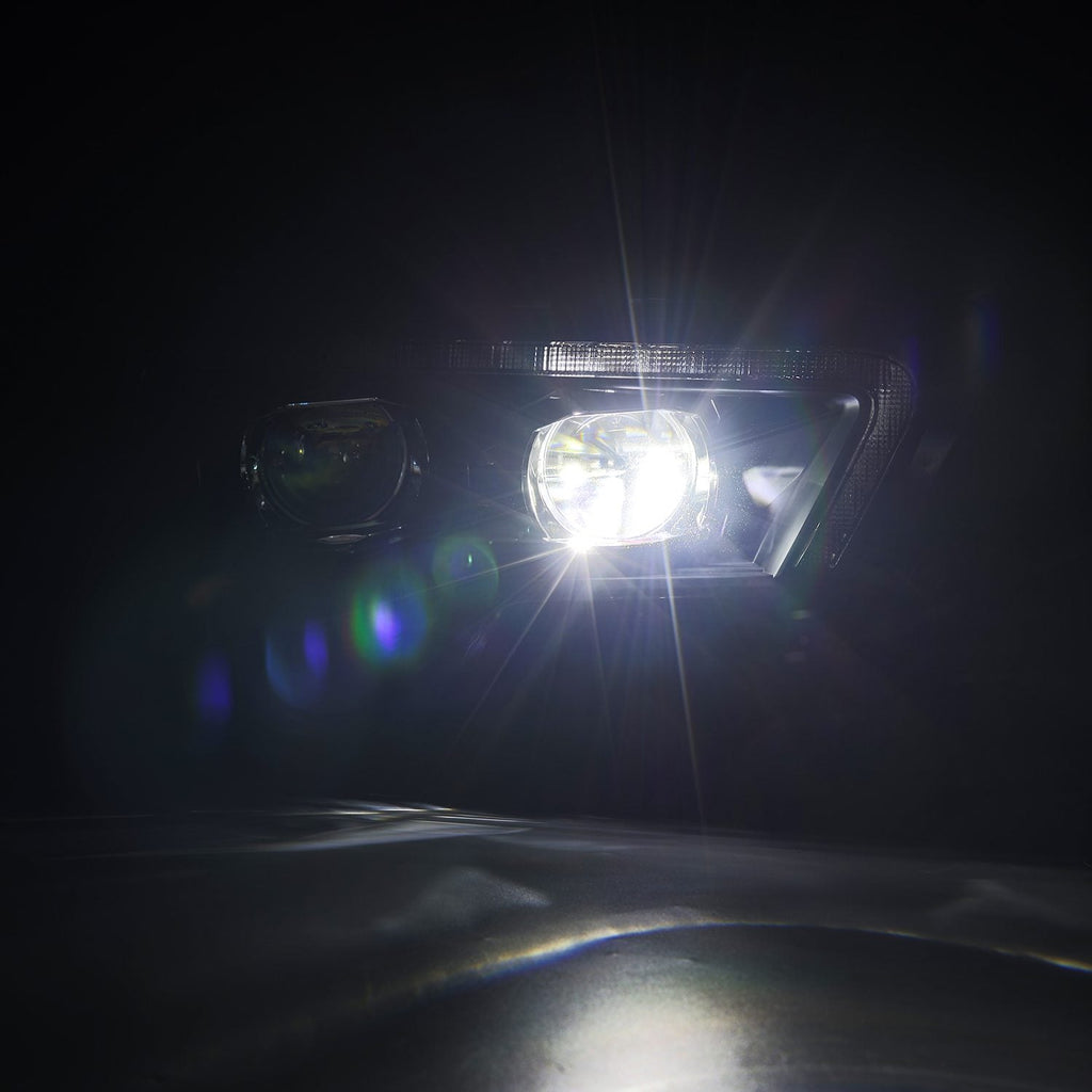 AlphaRex 16-23 Toyota Tacoma MK II LUXX-Series LED Projector Headlights Black