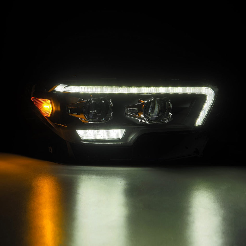 AlphaRex 16-23 Toyota Tacoma MK II LUXX-Series LED Projector Headlights Black