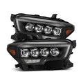 AlphaRex 16-23 Toyota Tacoma MK II NOVA-Series LED Projector Headlights Black