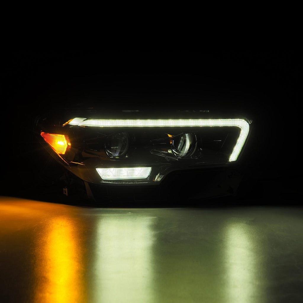 AlphaRex 16-23 Toyota Tacoma MK II PRO-Series Halogen Projector Headlights Alpha-Black