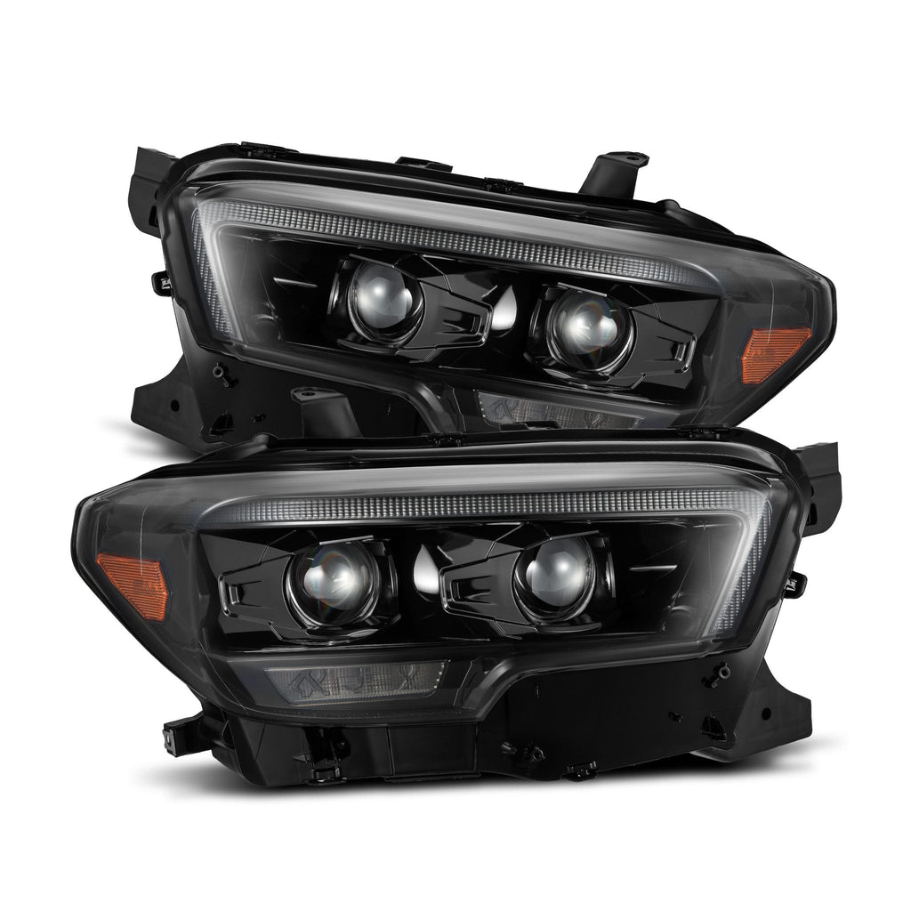 AlphaRex 16-23 Toyota Tacoma MK II PRO-Series Halogen Projector Headlights Alpha-Black