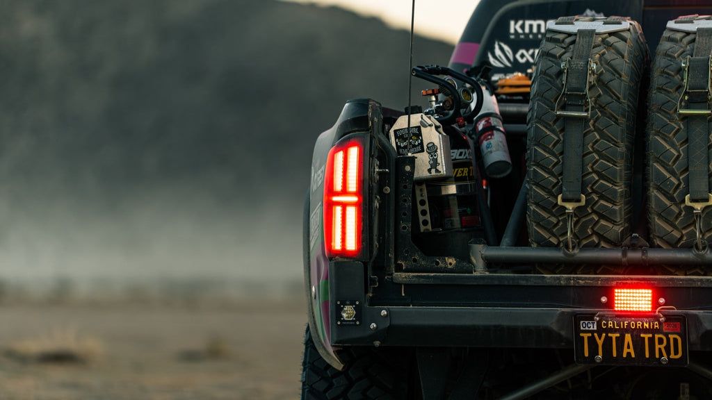 AlphaRex 16-23 Toyota Tacoma NOVA-Series Prismatic LED Tail Lights Black Smoke