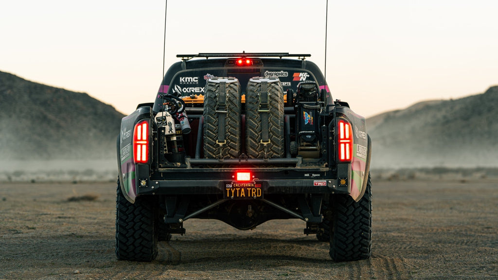 AlphaRex 16-23 Toyota Tacoma NOVA-Series Prismatic LED Tail Lights Black Smoke