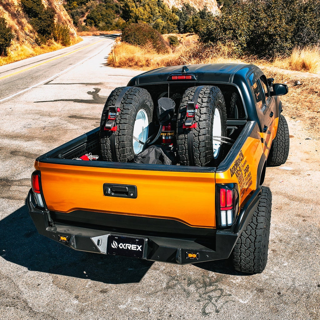 AlphaRex 16-23 Toyota Tacoma NOVA-Series Prismatic LED Tail Lights Black Clear