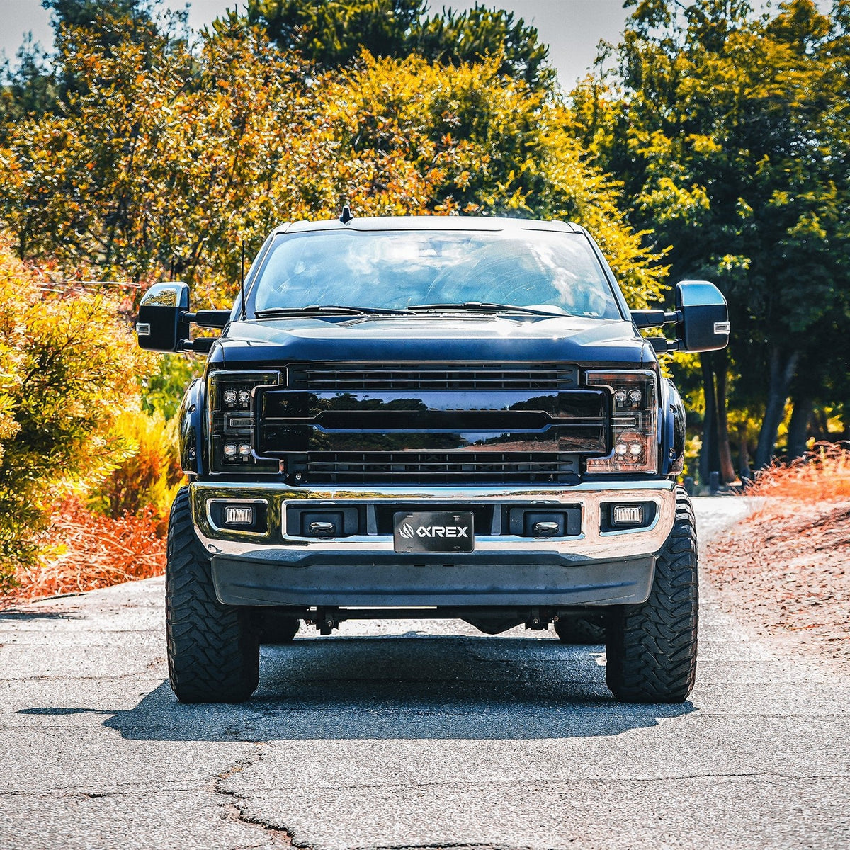 AlphaRex 17-19 Ford Super Duty MKII NOVA-Series LED Projector Headlights Alpha-Black