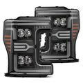 AlphaRex 17-19 Ford Super Duty MKII NOVA-Series LED Projector Headlights Black