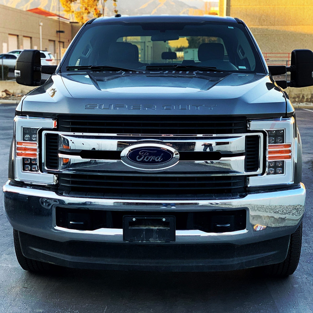 AlphaRex 17-19 Ford Super Duty NOVA-Series LED Projector Headlights Black