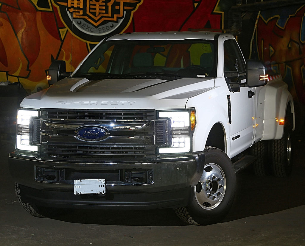 AlphaRex 17-19 Ford Super Duty NOVA-Series LED Projector Headlights Chrome